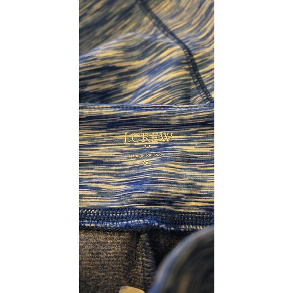 J Crew Women's Size Small Leggings Capri Side Pockets Space Dye Pattern Blue - Picture 3 of 4
